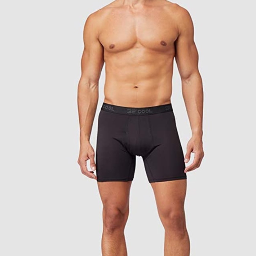 32 DEGREES COOL Mens 4-PACK Active Mesh Quick Dry Performance Boxer Brief